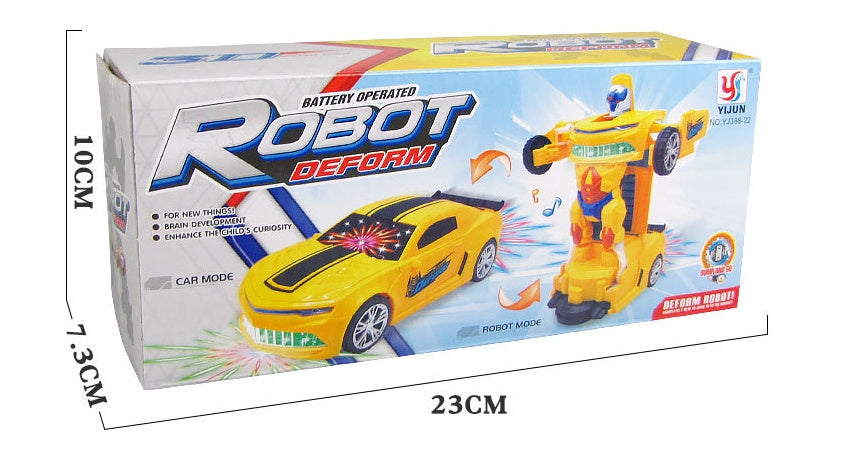 Car Deformation Robot Toy Light Music Automatic Deformation 2403090117440323000
