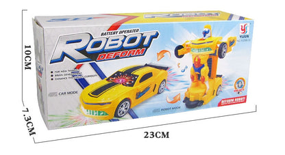 Car Deformation Robot Toy Light Music Automatic Deformation 2403090117440323000