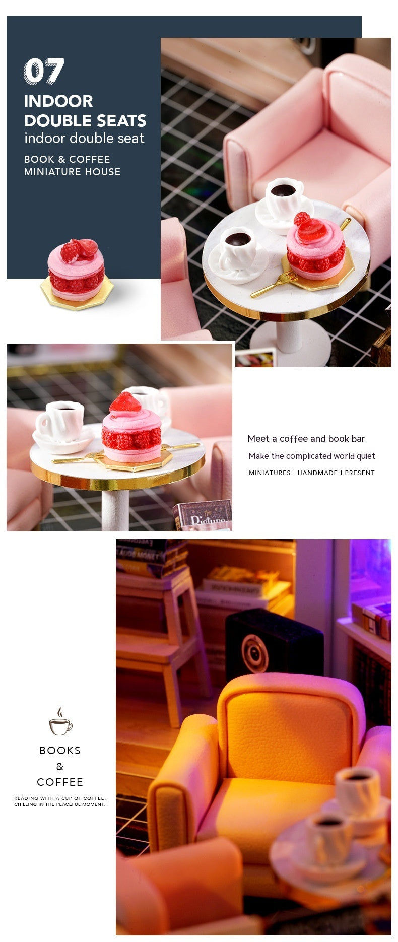 Cute Room Diy Cottage Tasting Cafe Wooden Hand-assembled Villa Model 2403180654030322300