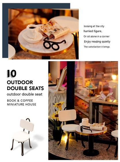 Cute Room Diy Cottage Tasting Cafe Wooden Hand-assembled Villa Model 2403180654030323300