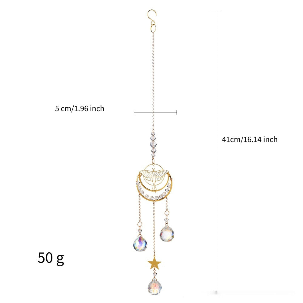 Beautiful Pendant Moon Butterfly Moth Sunshine Catcher 2403201051280321000