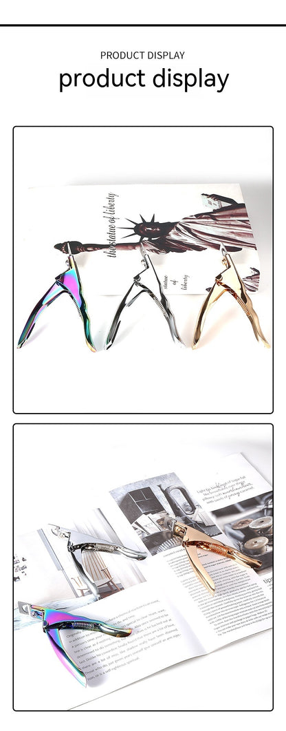 Flat Mouth U-shaped Scissors Nail Tip Pliers Extension Nail Trimming Tool 2403250209280320900