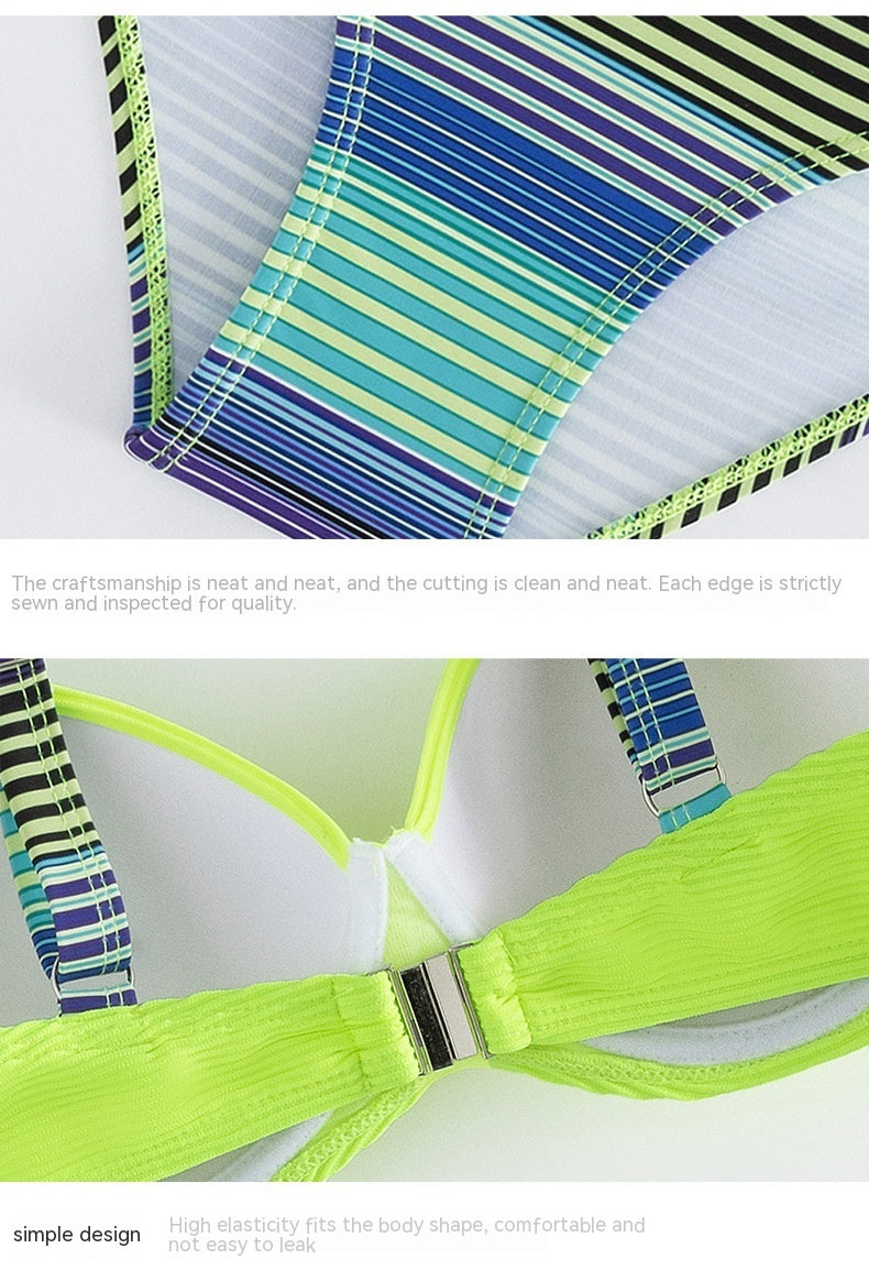 Printed Sexy Halter Bikini Women's Fashion Split 2403291402440326300