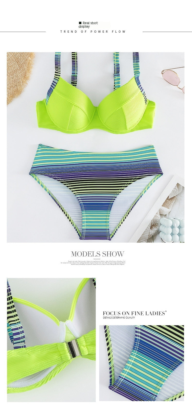Printed Sexy Halter Bikini Women's Fashion Split 2403291402440327600