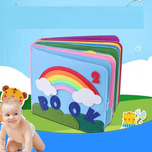 Felt Busy Board Children 3D Three-dimension Educational Learning Non-Woven Rainbow Early Education Story Book 2410fda6 a762 4