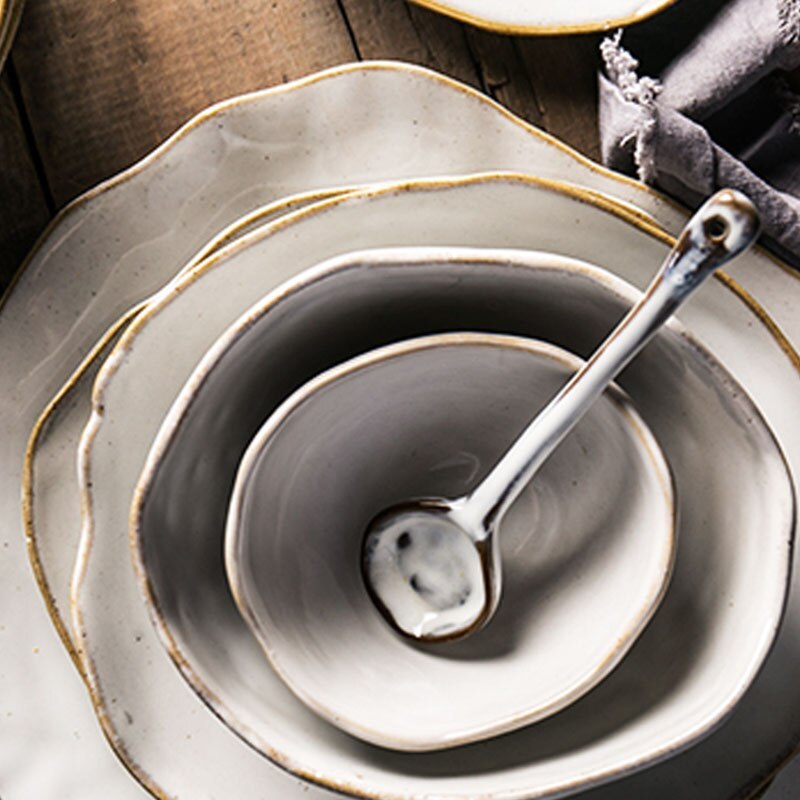Irregular ceramic tableware 241732833680