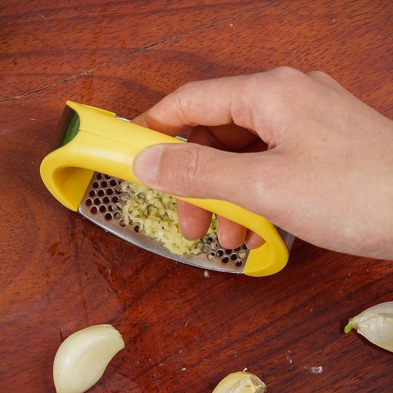 Stainless Steel Garlic Masher Garlic Press Household Manual Curve Fruit Vegetable Tools Kitchen Gadgets 2423510906059