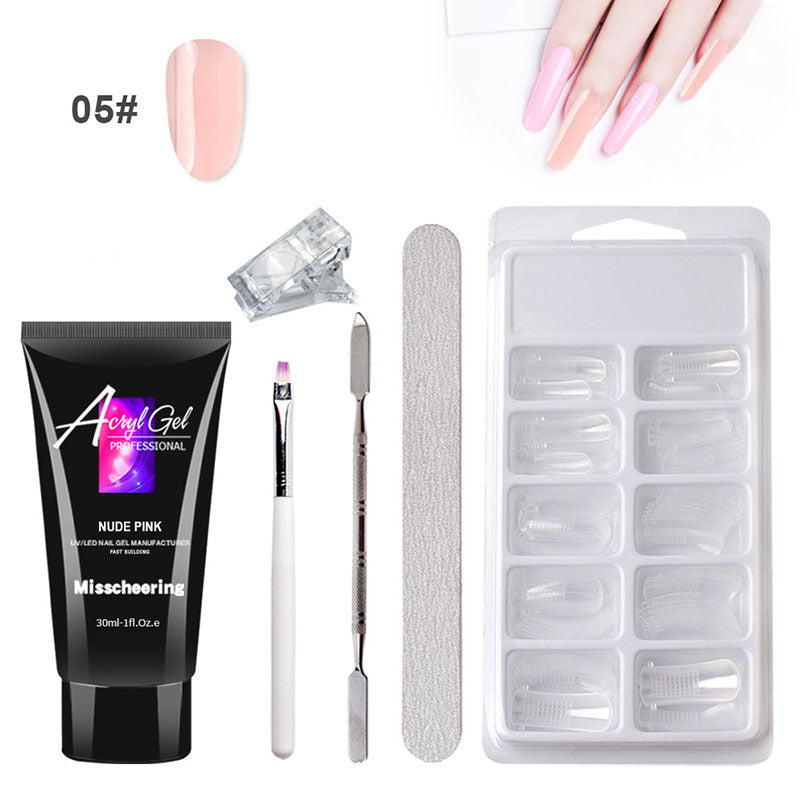 Painless Extension Gel Nail Art Without Paper Holder Quick Model Painless Crystal Gel Set 24264080585294