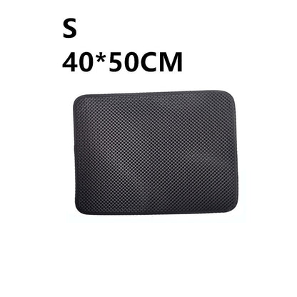 Double Layer Litter Cat Bed Pads Pet Cat Litter Mat Trapping Pets Litter Box Mat Pet Product Bed For Cats House Clean Mat 242