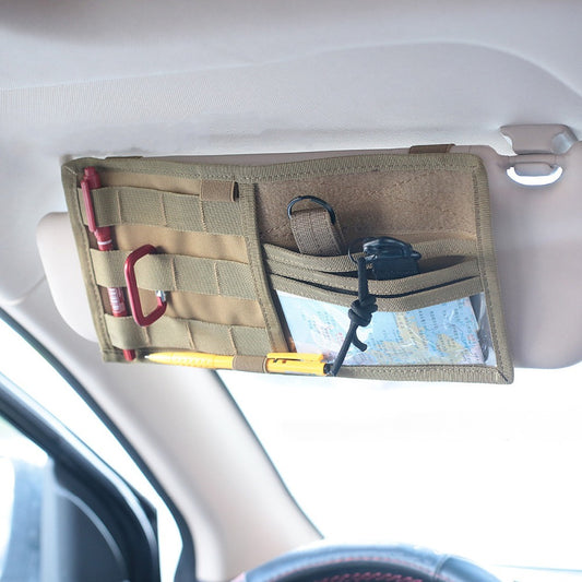 Car Sunshade Tactical Storage Bag Visor Panel Holder Car Auto Accessories 2429638616987