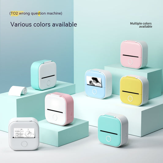 Portable Mini Thermal Label Printer Home Photo Printer Student Wrong Question Printer Bluetooth-compatible Mini Label Printer Price Tag - 图片 1