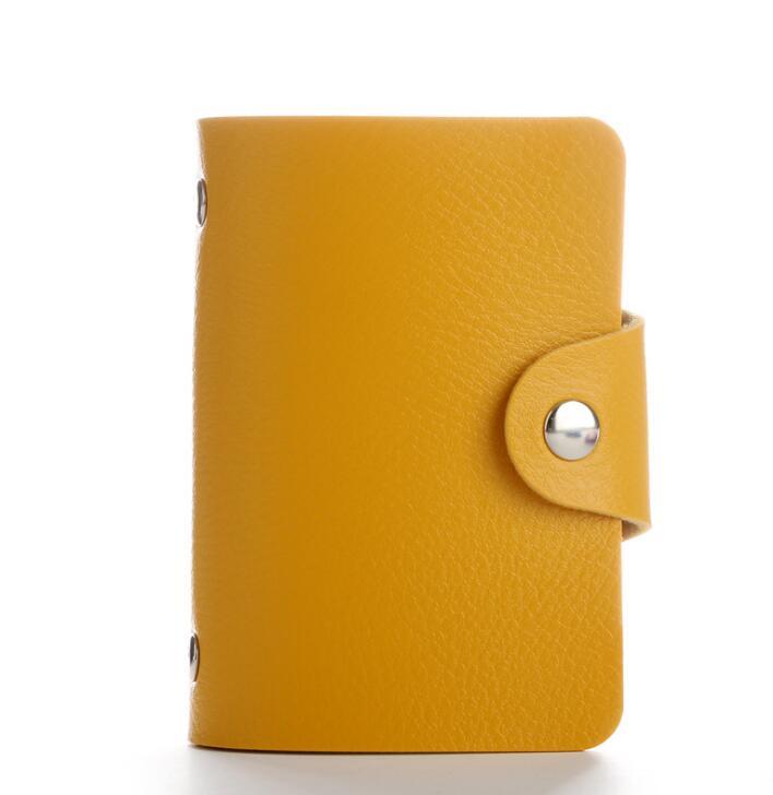 24 slots Fashion PU Leather Business Card Holder Organizer - HD Wireless Product #5