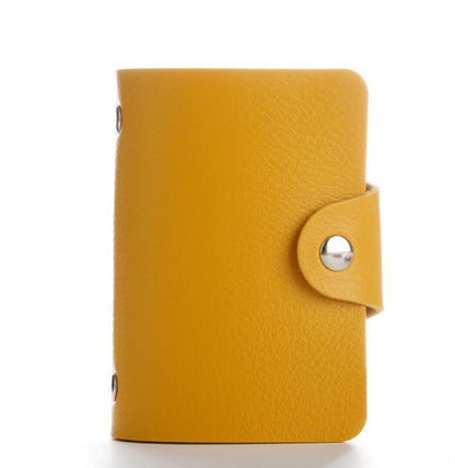 24 slots Fashion PU Leather Business Card Holder Organizer - HD Wireless Product #5