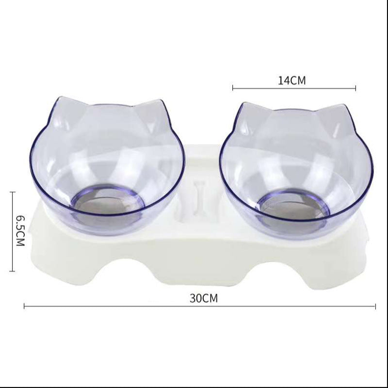 Cat Double Bowl Cat Food Bowl Protects Cervical Vertebra 24334767607861