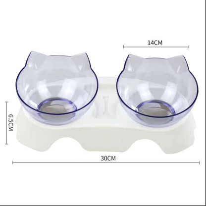 Cat Double Bowl Cat Food Bowl Protects Cervical Vertebra 24334767607861