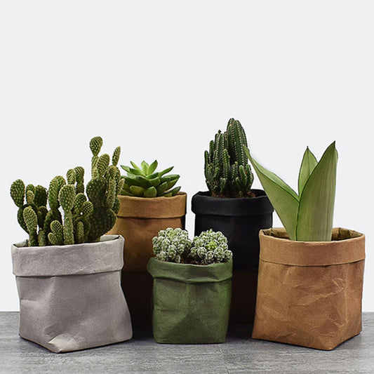 Flower pot supplies washed kraft paper storage bag 2434550116953