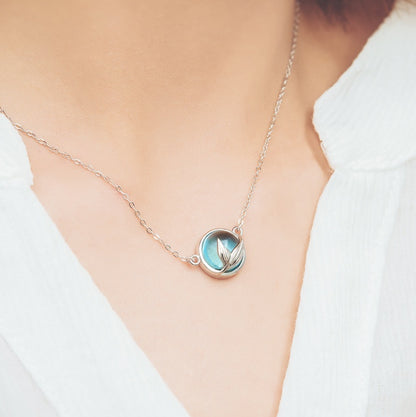 Mermaid bubble 925 silver necklace female net red ins pendant to send girlfriend temperament clavicle necklace 243815598734