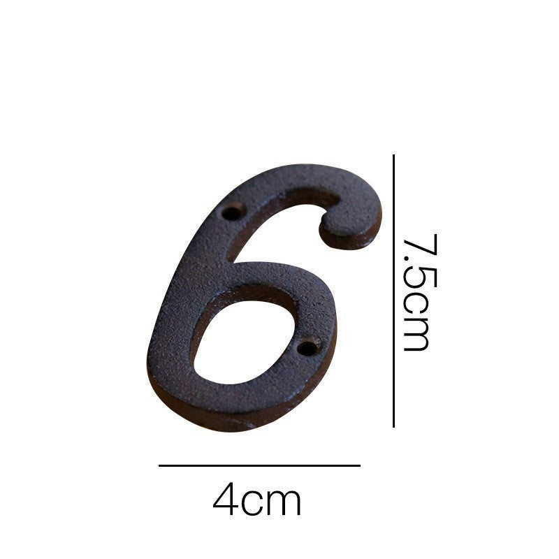 European-style Retro Cast Iron Three-dimensional Wrought Iron 26 English Letters Door Number 243d92b5 8dce 4e26 9542 ec2f695c