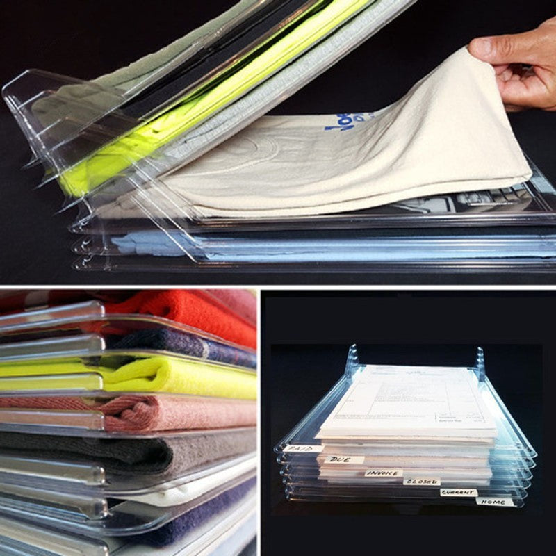 10 Layer Clothes Storage Board Fold Clothing Organizer Shirts Folder Backpack T-shirt Document Closet Drawer Divider Organizer - HD Wireless Product #3