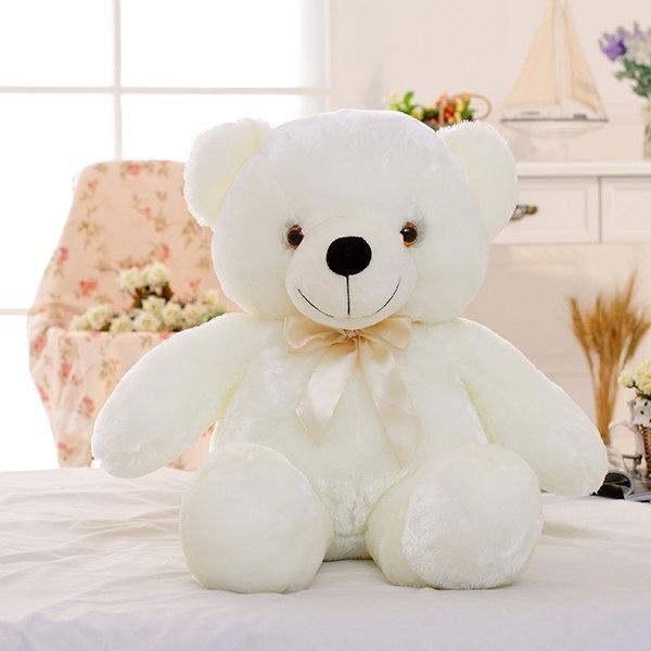 Creative Light Up LED Teddy Bear Stuffed Animals Plush Toy Colorful Glowing Christmas Gift For Kids Pillow 2445136838008