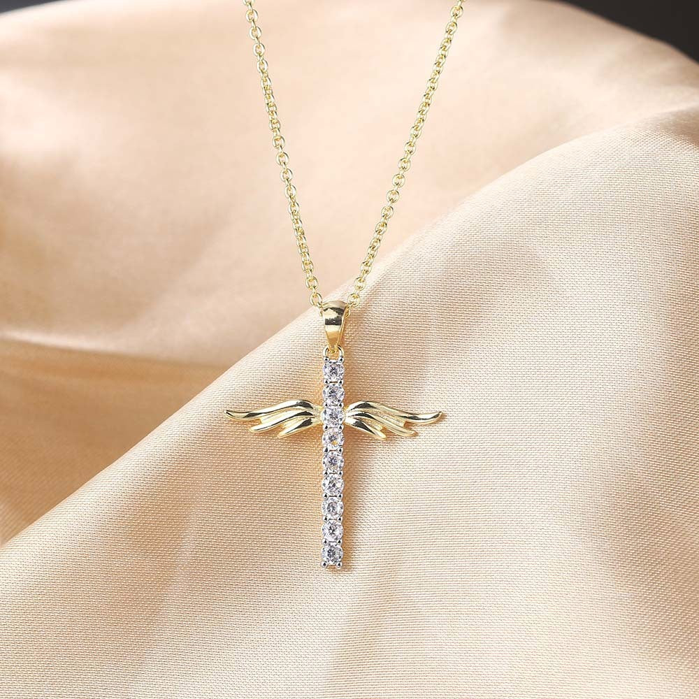 Angel Wings Cross Necklace 2447473463820