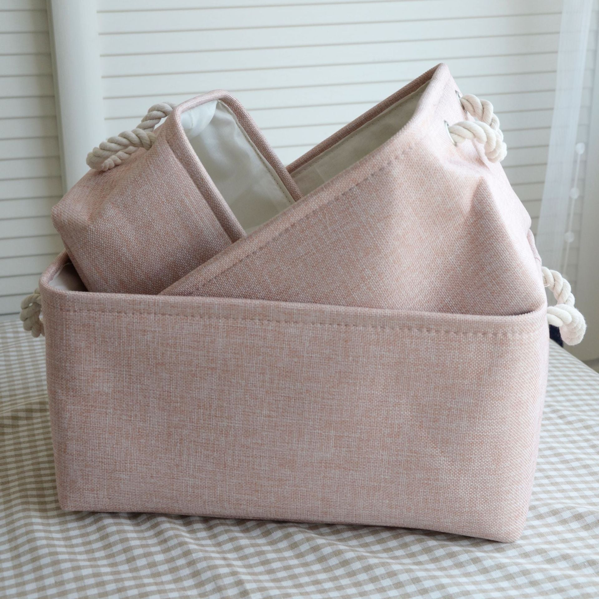Nordic Japanese fabric storage basket 244930359615