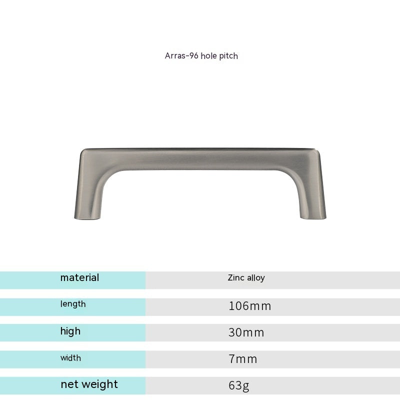 Nordic Cabinet Door Handle Modern Minimalist Black Gray Wardrobe Zinc Alloy Handle Kitchen Cabinet 244b0d44 2d65 4db7 b74c 03