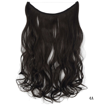 22 inches Invisible Wire No Clips in Hair Extensions Secret Fish Line Hairpieces Silky Straight Synthetic - HD Wireless Product #10