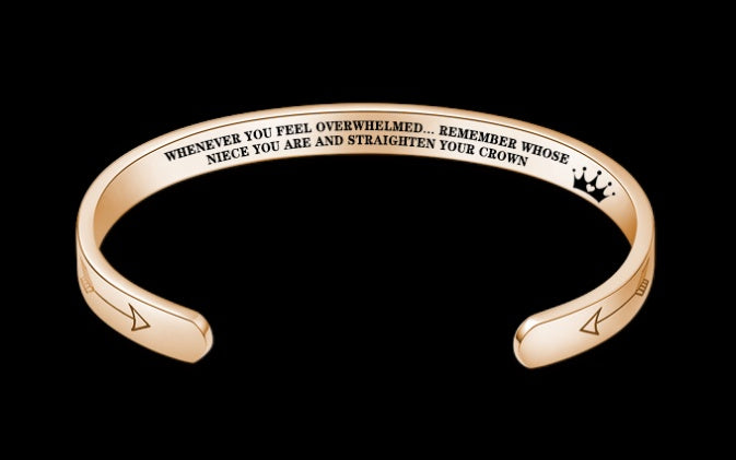 Mantra Bracelet With Quotes Stainless Steel Cuff Inspirational Jewelry Graduation Gift 2454945358051