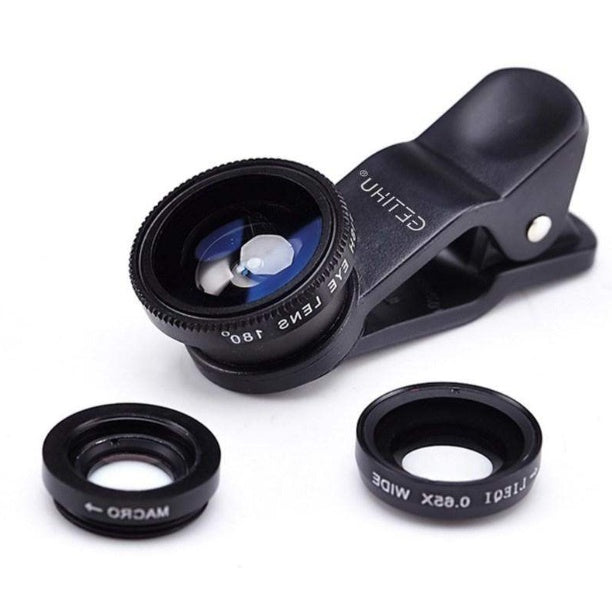 Universal Fisheye Lens 3 in 1 Mobile Phone Clip Lenses Fish - 图片 6