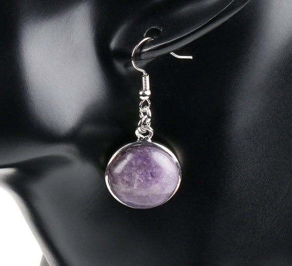 Natural stone crystal earrings 2472325934059