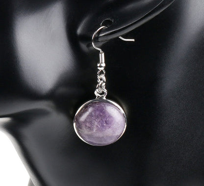 Natural stone crystal earrings 2472325934059