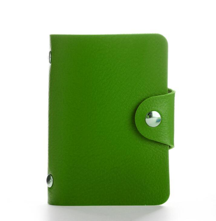 24 slots Fashion PU Leather Business Card Holder Organizer - HD Wireless Product #9