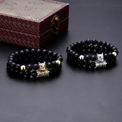 Fashion charm zircon wolf head bracelet jewelry 248208523115