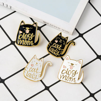 Cartoon animal dog cat brooch 2489814015728