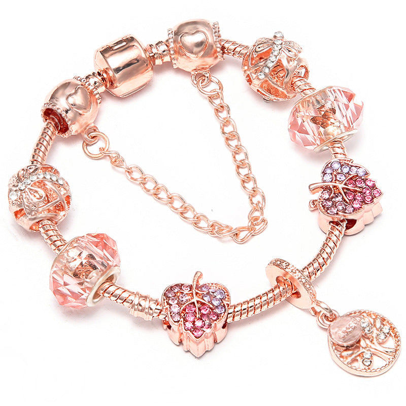 Rose Series Princess Crown Pendant Lady Bracelet 248c8476 5697 46e8 9eee aa4060d79447