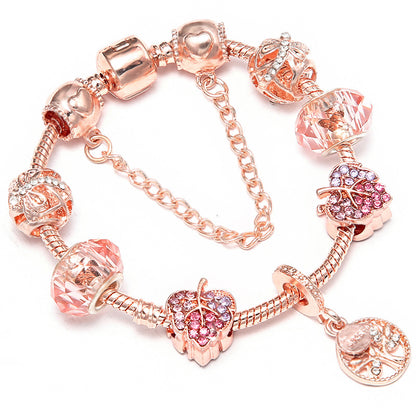 Rose Series Princess Crown Pendant Lady Bracelet 248c8476 5697 46e8 9eee aa4060d79447