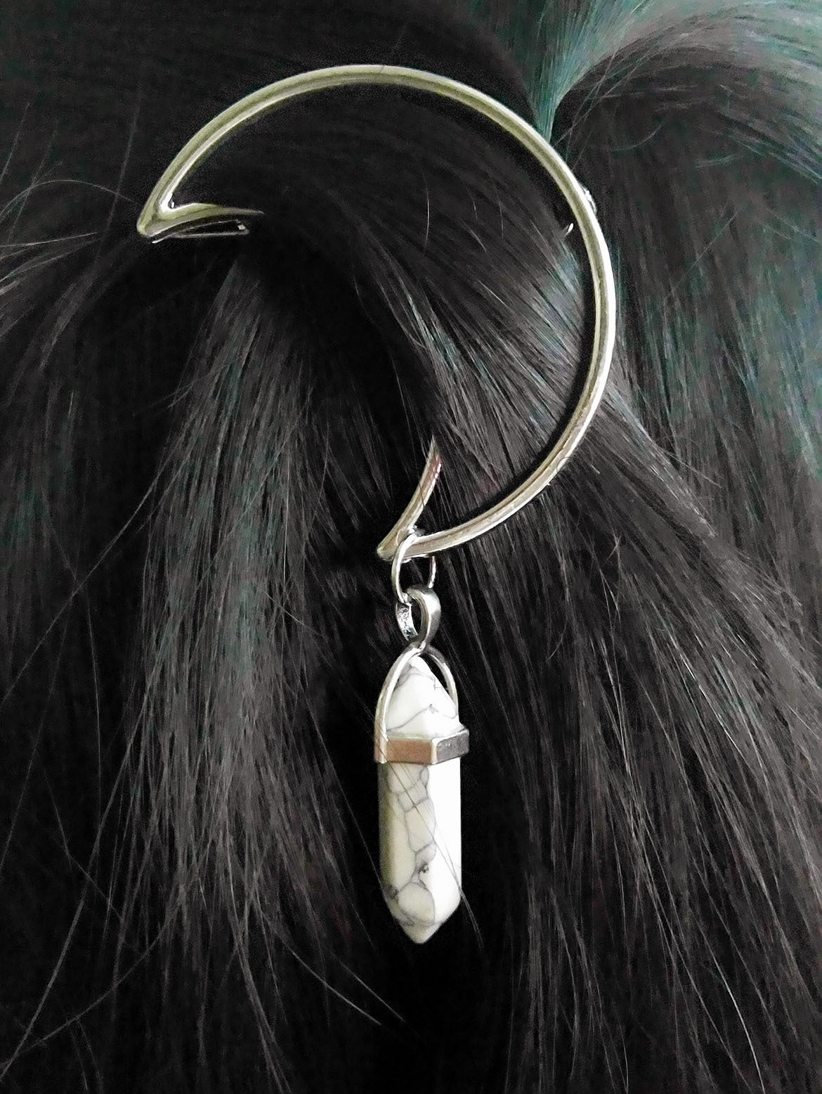 Moon hexagonal hairpin 2497536784594