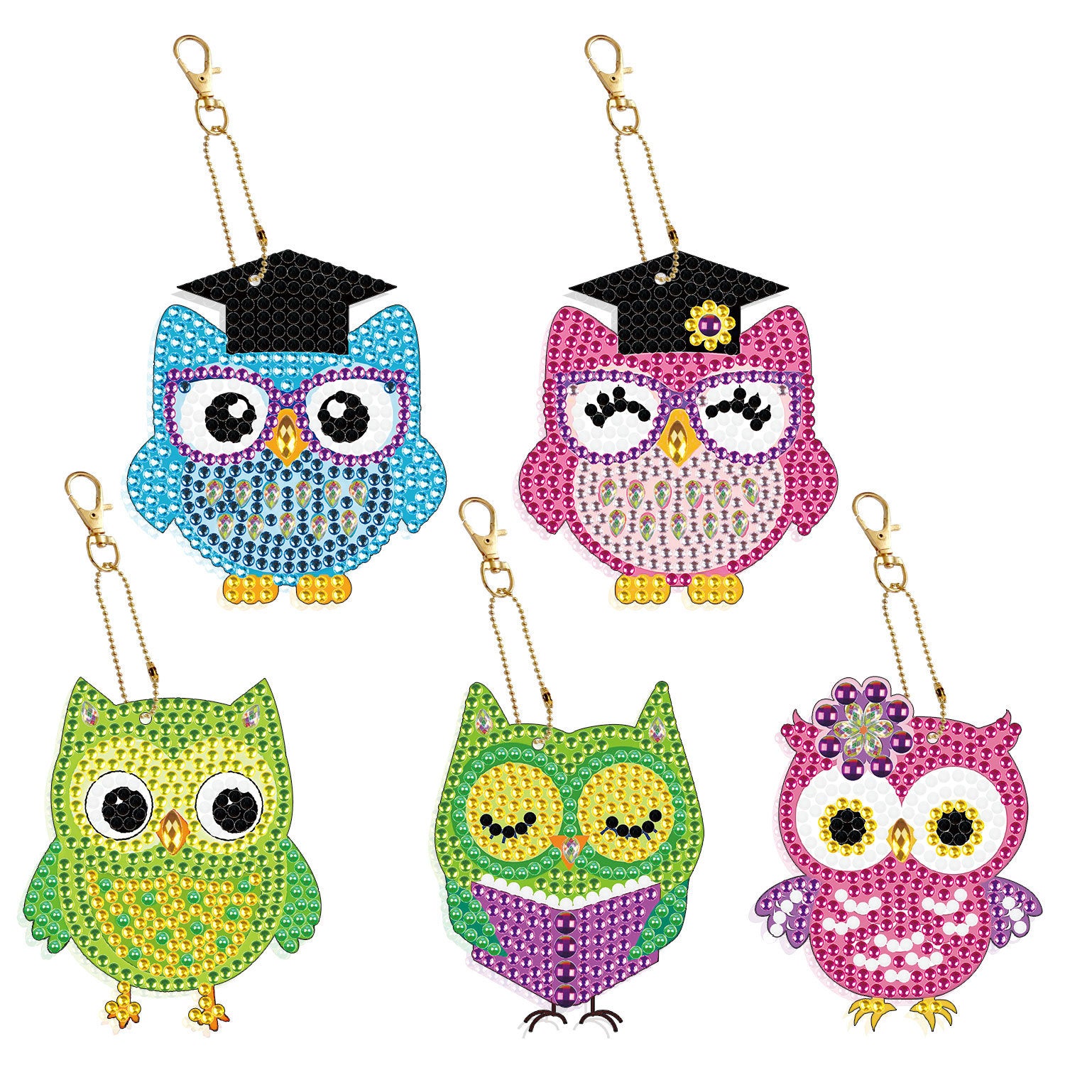 5D Diamond Drawing Keychain Double Sided Irregular - HD Wireless Product #2