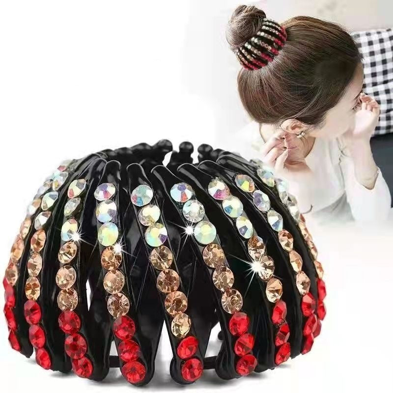 Korean Rhinestone Bird's Nest Pill Head Coiler 24ba7b50 4493 4a24 ba92 fab1de119d65