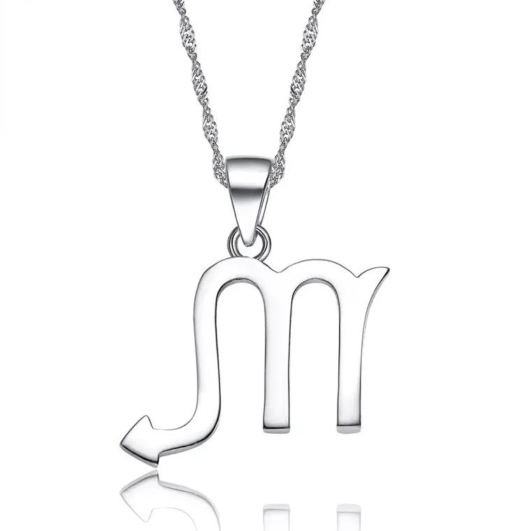 S925 Sterling Silver Twelve Constellation Pendant Fashion Simple 24c1cf9b 7b0e 4431 8183 448dcf4a7885
