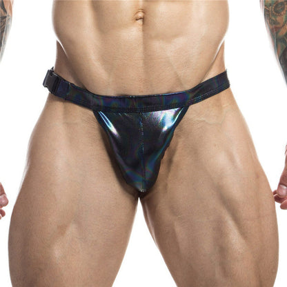 Metal Texture Laser Imitation Leather Men's Shorts 24ce82a8 0315 46ec 9264 59bedc0fafda