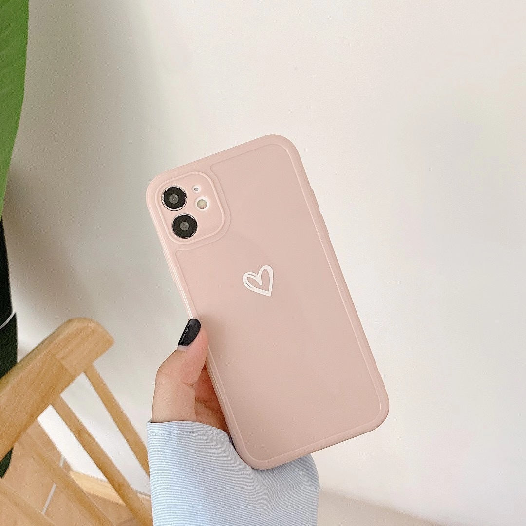 Couples Love Suitable For Iphone14 Phone Case SE, 13 Solid Color 12, XsMax Soft Case 24d5abf1 eb73 4702 91a3 d69cb91d834e