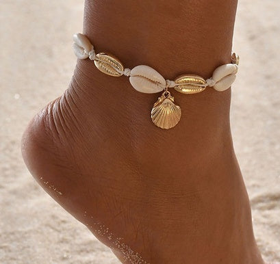 Fashion Shell Rice Beads Hand-Woven Adjustable Anklet Ocean Wind Beach Accessories 24e3f0e6 af23 4740 8666 aa57cb283fc7