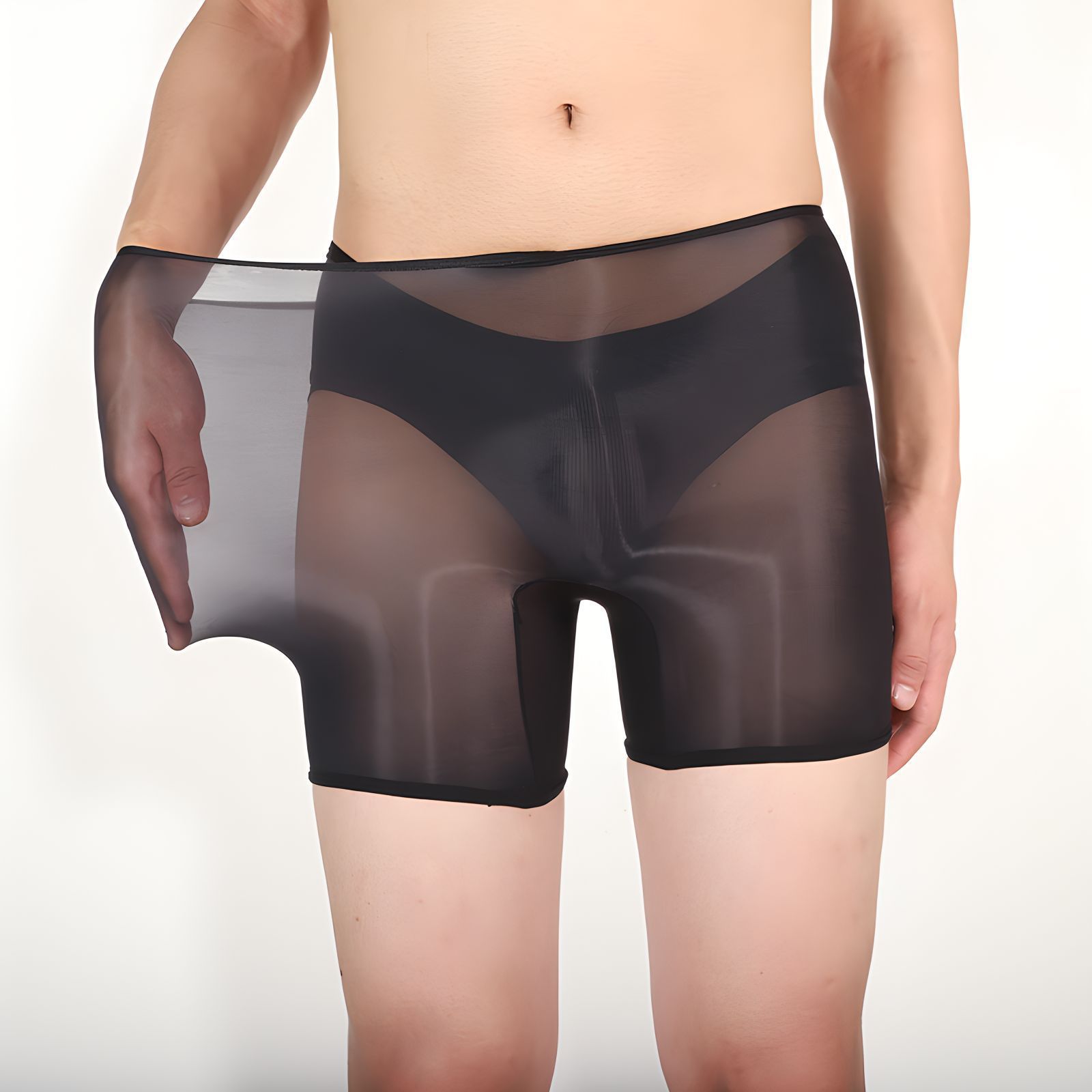 Men's Ultra-thin Shiny Stockings Transparent Bag Independent Warehouse Boxer Briefs 24e50cfe faaf 4eaf bcd8 095d6681286d