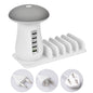 Compatible With Besegad Mushroom LED Light Lamp USB Charging Dock Station Organizer With 5-Port For Galaxy Smart Tablet - 图片 7