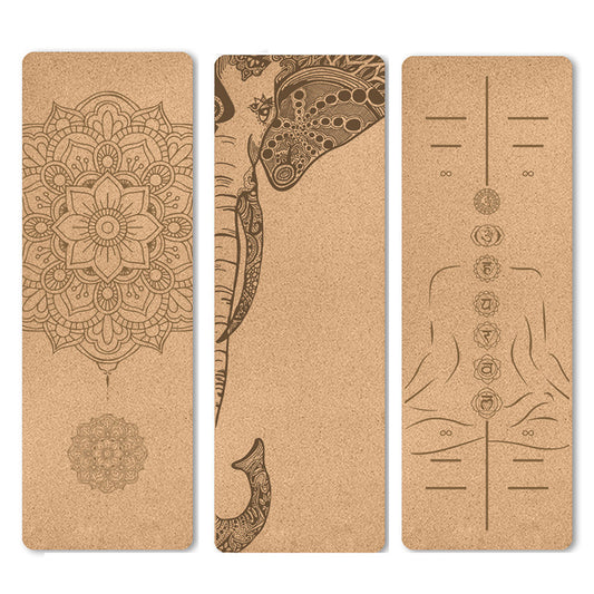 Portable Cork Yoga Non-Slip Exercise Mat Composite Environmentally Friendly TPE 250116943363