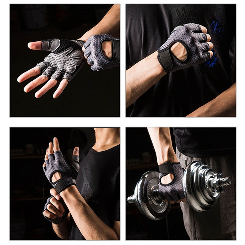 Half finger gloves sports fitness gloves outdoor riding non-slip wear gloves 2506531328576