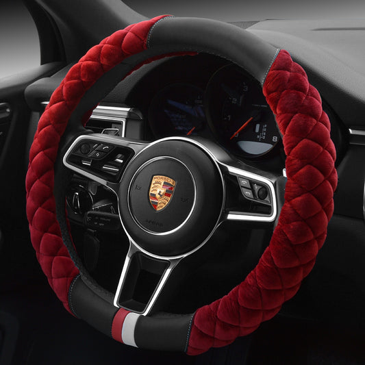 Universal Car Steering Wheel Cover Winter Decoration Cute 38cm Plush Footprint Auto Automobile Vehicle Steering Wheel Protect