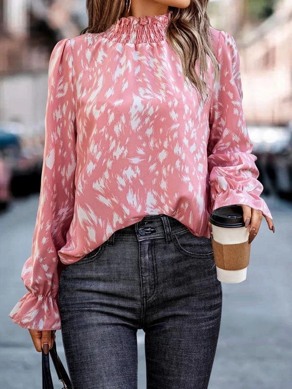 Women's Fashionable Elegant Polyester Pullover Long Sleeve Half Turtleneck Shirt 250e3d08 63a2 49cc a2a9 f695772041cf